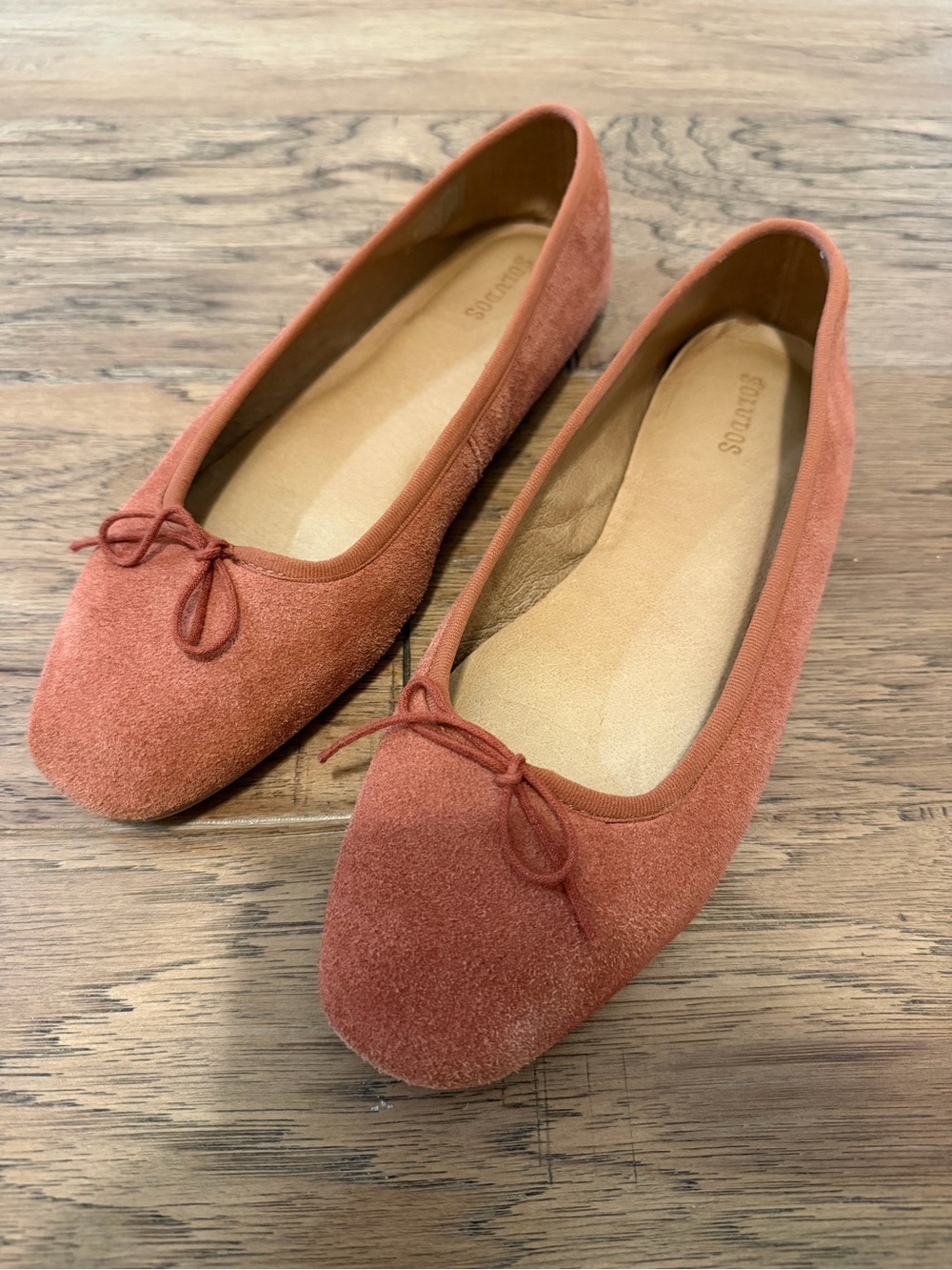 Soludos Terracotta Suede Ballet Flats